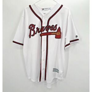 Majestic Atlanta Braves MLB Blank White Home Jersey Men's Size Large New